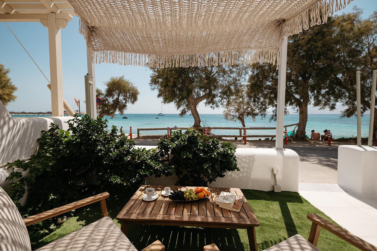 Terrace with sea view, Coast of Dreams, Agia Anna, Naxos