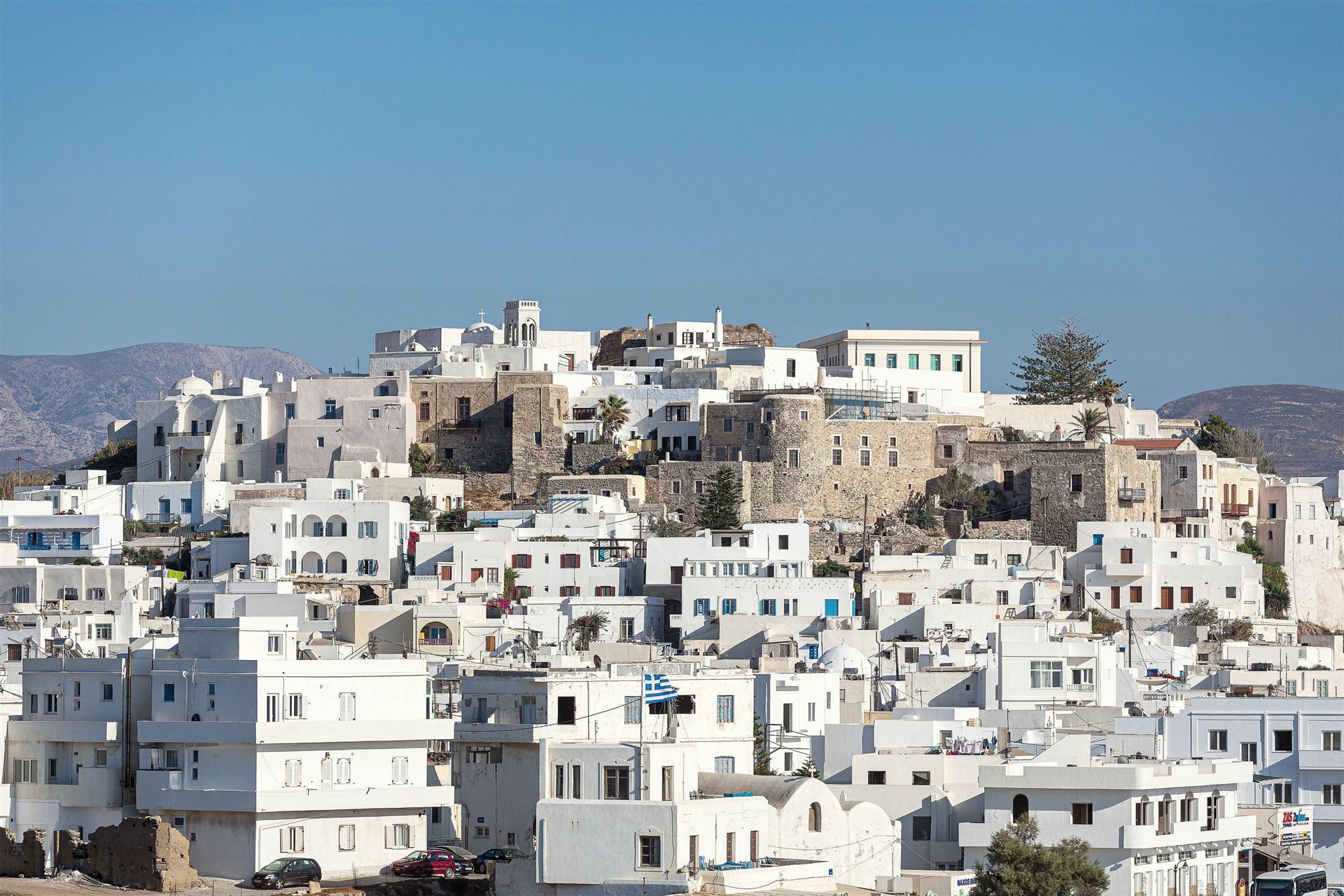 Panoramic view of Chora, Naxos
