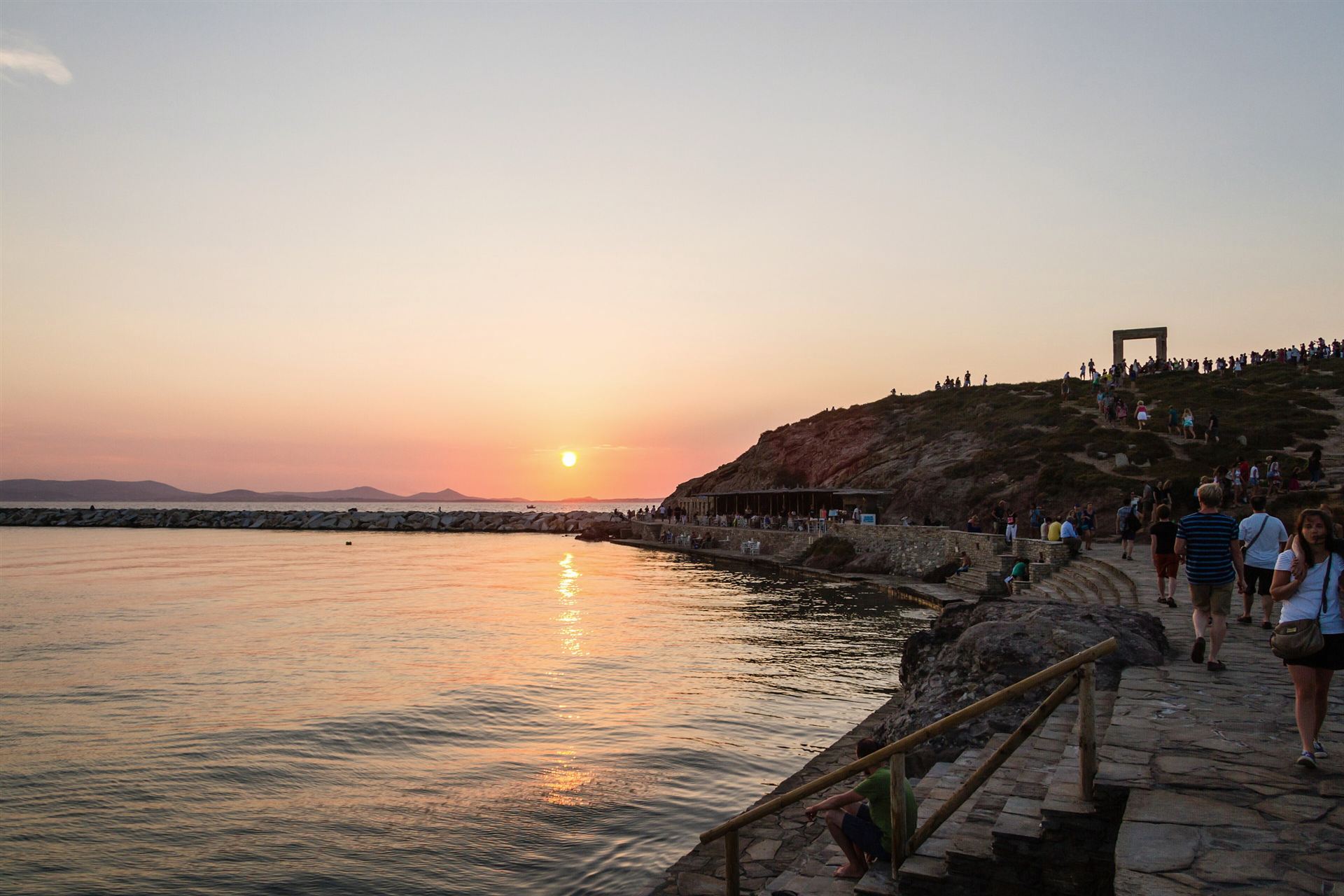 The Portara of Naxos at sunset